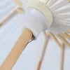 Свадебный зонт ручной работы диаметром 60 см, простой китайский маленький бумажный зонтик белого цвета с бамбуковой ручкой6760584