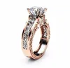 Lover Ring For Women Gold Plated Classic Simple Design Rings Women Elegant Loving Wedding Party Ring