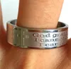 30 stks Etch Serenity Praying "God Gid Me ... Roestvrij staal Cross Rings Wholesale Religion Sieraden Perceel