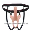 Gagu oco Silicone Strapon Dildo por Homens Penis Bomba Estender Cinta Dildo Sem vibração Strap-On Penis Extender com Harness Y200422