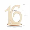 10pcs pack Hot Style Wooden Wedding Supplies Wedding Place Holder Table Number Figure Card Confetti Digital Seat Decoration