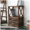 Solid wood bedside cabinet Bedroom Furniture Creative American style Mediterranean retroHotel storage cabinets tea table