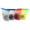 new 1000ML Reusable Food Silicone Bag Leakproof Containers Food Storage Bags 1L Freezer Date Snack Bags Reusable Grocery Bags T2I51095