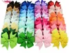 Novos laços de cabelo de menina de 40 cores cores doces 8 cm design de arco aparadores de cabelo de meninas grampos de cabelo acessório de cabelo