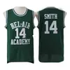 Bel-Air'in Taze Prensi #14 Will Smith Basketbol Forması Akademisi Film Versiyonu #25 Carlton Banks Formaları Siyah Yeşil Sarı