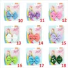 3.5 inch CUnicore Christmas Baby Girls Jojo siwa bows Print Grosgrain Ribbon Hairclip Barrettes bowknot Hairpins Hair Accessory