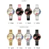 Curren Beyaz Deri Saat Kadınlar İçin Moda Çiçek Kuvars Kol saati Kadın Saat Reloj Mujer Charms Ladies Hediye288b