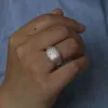 Европейский хип-хоп Кольцо все ледяные высококачественные микропропуски CZ кольца женщин мужчины золотое кольцо для любви подарок еврей