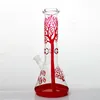 Red Tree Thick Glass Beaker Water Bong Hookahs for Smoking with Dome and Nail Functional Real Images Big Pipes