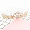 Fashion classic wedding boutique headdress sparkle gold set with diamond half arc bride princess headdress queen crown Jewelry Gift