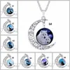 84 cabochon di design in vetro luna collane per donna uomo albero della vita segno zodiacale fiore nebulosa lupo spazio galassia catene pendente gioielli