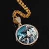 Foto de oro hecha a medida con alas Medallones Collar colgante Cúcico Cúbico Hip Hop Jewelry
