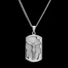 Herren Hip Hop Halskette Schmuck Edelstahl Jesus Anhänger Halskette Mode Gold Dog Tag Halsketten