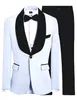 Blazers Champagne Groomsmen One Button Groom Tuxedos sjal Black Satin Lapel Men Suits Wedding Best Man (Jacket+Pants+Vest+Tie) C491