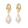 Boucles d'oreilles coquille boucles d'oreilles pendentif perle plage mer boucles d'oreilles accessoires dames cadeau bijoux