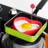 High quality Brand heart shape Silicone Egg Mold Egg Omelette device Cooking Tool Mould with Metal Handle Promotion