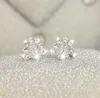 Pendientes de diamantes de imitación chapados en plata Joyería nupcial Pendientes de boda Joyería de fiesta de noche Mujeres Prom Corea del Sur039s anti9190689