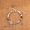 Böhmische Kristall Druzy Charms Natürliche Achat Perlen Armbänder mit Karte Handgemachte geflochtene Freundschaft Armband Für Frauen Schmuck Party Geschenk
