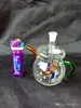 The teapot shaped water bottle Wholesale Glass bongs Oil Burner Glass Water Pipes Oil Rigs Smoking Free