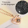 I LOVE YOU in 100 languages Pendant Necklace Memorial Day Valentine's Day Gift 2020