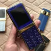 High quality Unlocked super luxury mobile phone for man Dual sim card fashion metal frame stainless steel cheap MP3 camera cell phone