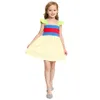 32 renk küçük kızlar prenses yaz karikatür çocukları çocuklar prenses elbiseler gündelik kıyafetler çocuk gezisi frocks parti kostümü Droppin5311452