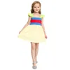 32 färger Little Girls Princess Summer Cartoon Children Children Princess Dresses Casual Cloth Kid Trip Frocks Party Costume Droppin5405727