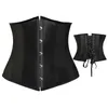 Vaslanda Boned Lace Up Steampunk Corset Kvinnor Sexig Bustier Burlesque Gothic Kläder Överbust Corselet Slim Stropless Corsets