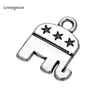 Lemegeton 15pcs Metal Charms For Jewelry Making The Elephant American Republican Party Bracelet Charm DIY Bracelet Charm