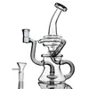 8 Inchs Big Bongs hookahs Klein Recycler Heady Dab Rigs smoke Water Pipes Thick Glass Water Bongs With 14mm Bowl