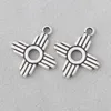 Mode antik silverfärg dubbel sidosamsslegeringslegering pendent charm 17*20mm 50st aac18524141136