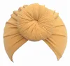 Barn Mjuk Corn Knuted Turban Elastic Donut Round Cap Beanies Stretch Headband Boy Girls Hair Band Hat Headwraps Headwear