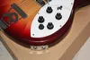 Whole crimson electric guitar semihollow 2 inputs 2 pickups rosewood scale white shield customized service 1472290