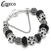 Charm Bracelet Silver Plated Hollow Murano Beads Fit Hot Selling Original Pandora Bracelets for Women Jewelry