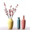 Vases en céramique inspirés de Morandi à la main tréfilage mat couleur unie Vase pour la maison hôtel Bar Restaurant décoration de mariage