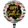 Wholesale 50pcs 18 inch birthday balloon kids toys round happy birthday aluminum balloon birthday party home decoration balloon