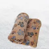 Pet Blanket Winter Dog Cat Bed Foot Print Warm Sleeping Mattress Small Medium Dogs Cats Coral Fleece Pet Supplies