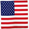 55cmx55cm reines Baumwoll im Freien im Freien multifunktionales Kopftuch Taschentuch Square Schal Amerikanische Flagge