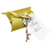 Sleutel fles opener snoepdoos bruiloft cadeau creatieve kleine hanger retro wed levert metalen messing gast gunst vintage