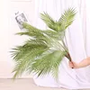 80cm 7フォーク大きな人工木偽の手のひらの葉熱帯植物プラスチックリーフス緑の木の葉のためのホームパーティーの結婚式装飾7578564