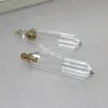 5 stks facet rock quartz parfum fles hanger handgemaakte puntige natuurlijke duidelijke kristallen geneeskunde fles etherische oliën diffuser charme hanger