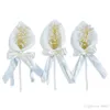 Birthday Cake Insert Calla Lily Pearl Flower Flag Dessert Table Plugin Wedding Decorate Supplies Bowknot Paper Creative 2 8xhC1