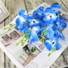 2 adet / grup Gerçekçi Yapay Kelebek Orkide Çiçek Ipek Phalaenopsis Düğün Ev DIY Dekorasyon Sahte Çiçekler Ücretsiz Kargo