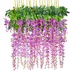 Artificial Wisteria Vine Flower 75CM 110CM 12Pcs Set Fake Wisteria Hanging Flowers for Wedding Christmas Home Garden Decor