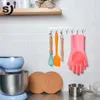 Silicone Insulated Gloves Thickness Kitchen Barbecue Oven Glove Cooking Washing BBQ Grill Gloves Heat Resistant DHL Free Shipping