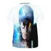 Mens T-shirts 3D Print One Piece Luffy Tee Tröjor Rolig Svart Tshirt Anime Fans Sommar Kortärmad Par Toppar Barnkläder S-5XL