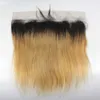 Brazylijska Dziewica Proste Ucho do włosów do ucha Koronki Frontal Closure 1B Blonde Brown 13x4 Koronki Czołowe Tanie Ombre Human Hair 4 * 4 Zamknięcie koronki