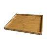 Decoración multifunción Bandejas de comida el Bandejas para servir Cubiertos de té de bambú Bandeja rectangular Plato de almacenamiento de frutas Paleta Hogar 3230263