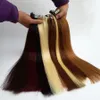 Taśma w przedłużeniach włosów 100% Remy Ludzki włosy Podwójna taśma boczna bez szwu skóry Wątek Natural Hair Extensions 40 sztuk Długie prosty jedwabiste dla kobiet