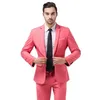 Nova marca Hot Pink Mens Smoking Casamento Populares Noivos Groomsmen Smoking Homem Blazers Jacket Excelente 2 Peça Ternos (Jacket + Pants + Tie) 590